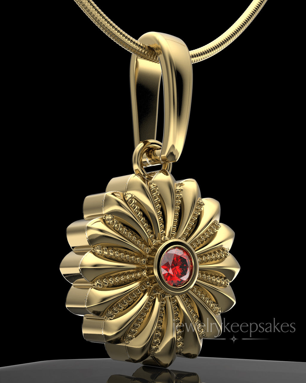 Gold Plated Daisy Birthstone Permanently Waterproof Sealed Jewelry