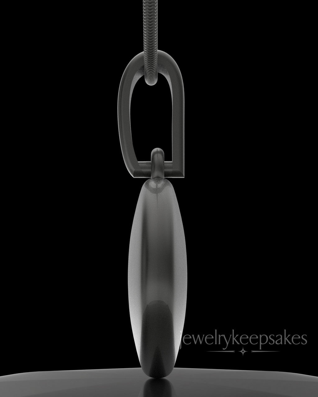 Black Plated Luna Permanently Sealed Waterproof Keepsake Jewelry