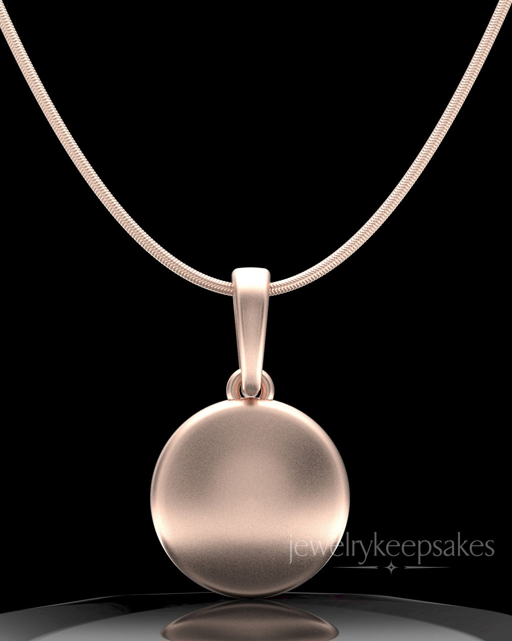Rose Gold Plated Luna Permanently Sealed Waterproof Keepsake Jewelry