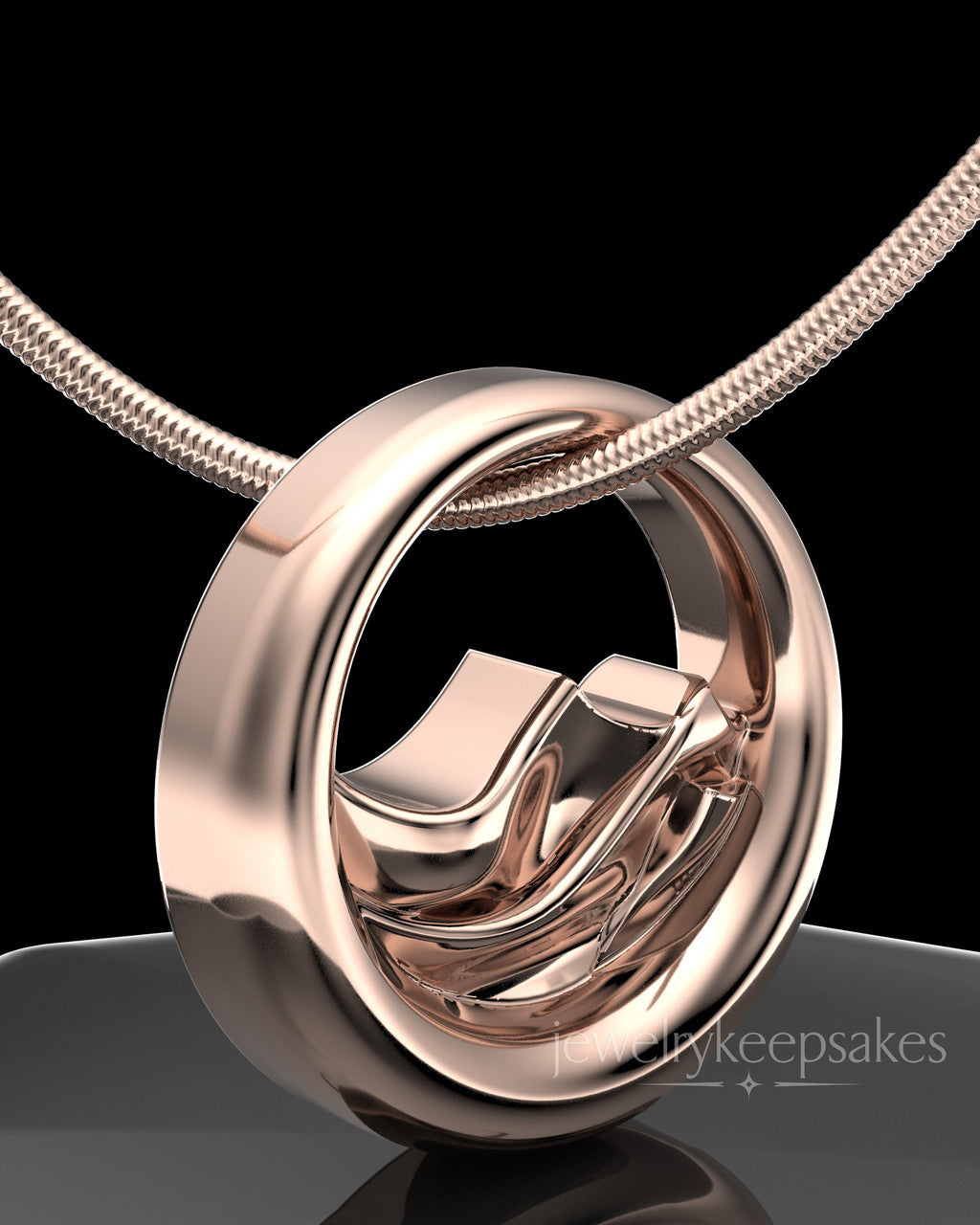 Rose Gold Plated Mountains of Memories Permanently Sealed Waterproof Jewelry