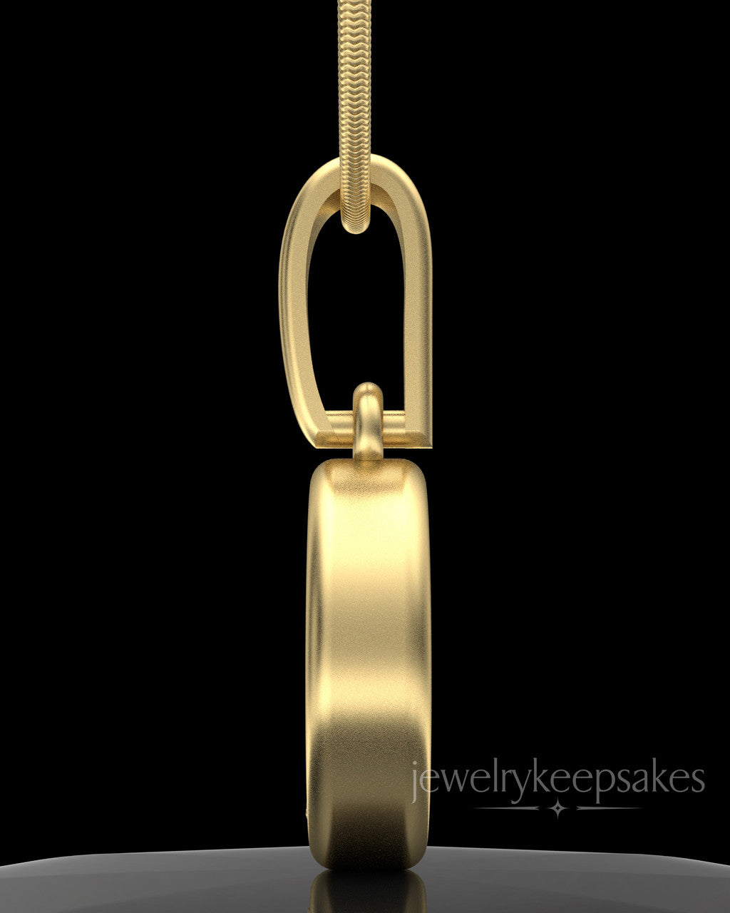 Gold Plated Moon and Back Permanently Sealed Waterproof Keepsake Jewelry