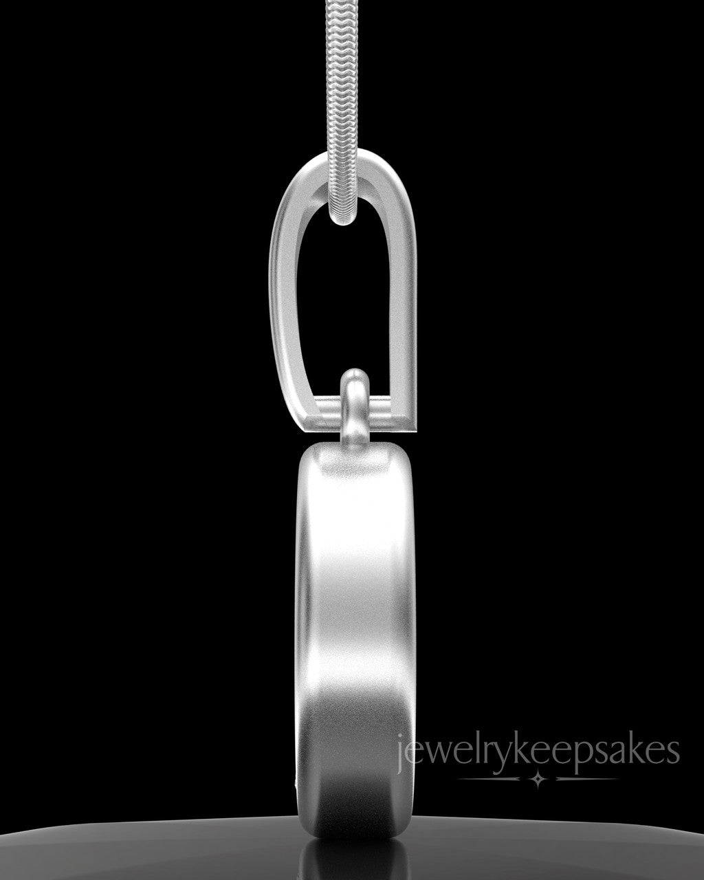 Sterling Silver Moon and Back Permanently Sealed Waterproof Keepsake Jewelry