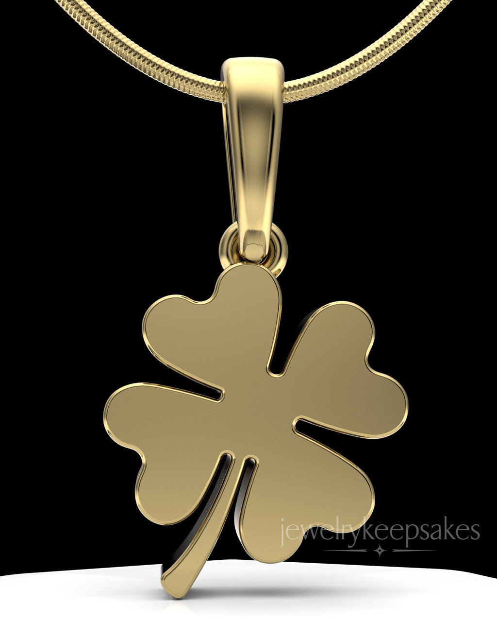 Gold Plated My Lucky Clover Permanently Sealed Waterproof Keepsake Jewelry