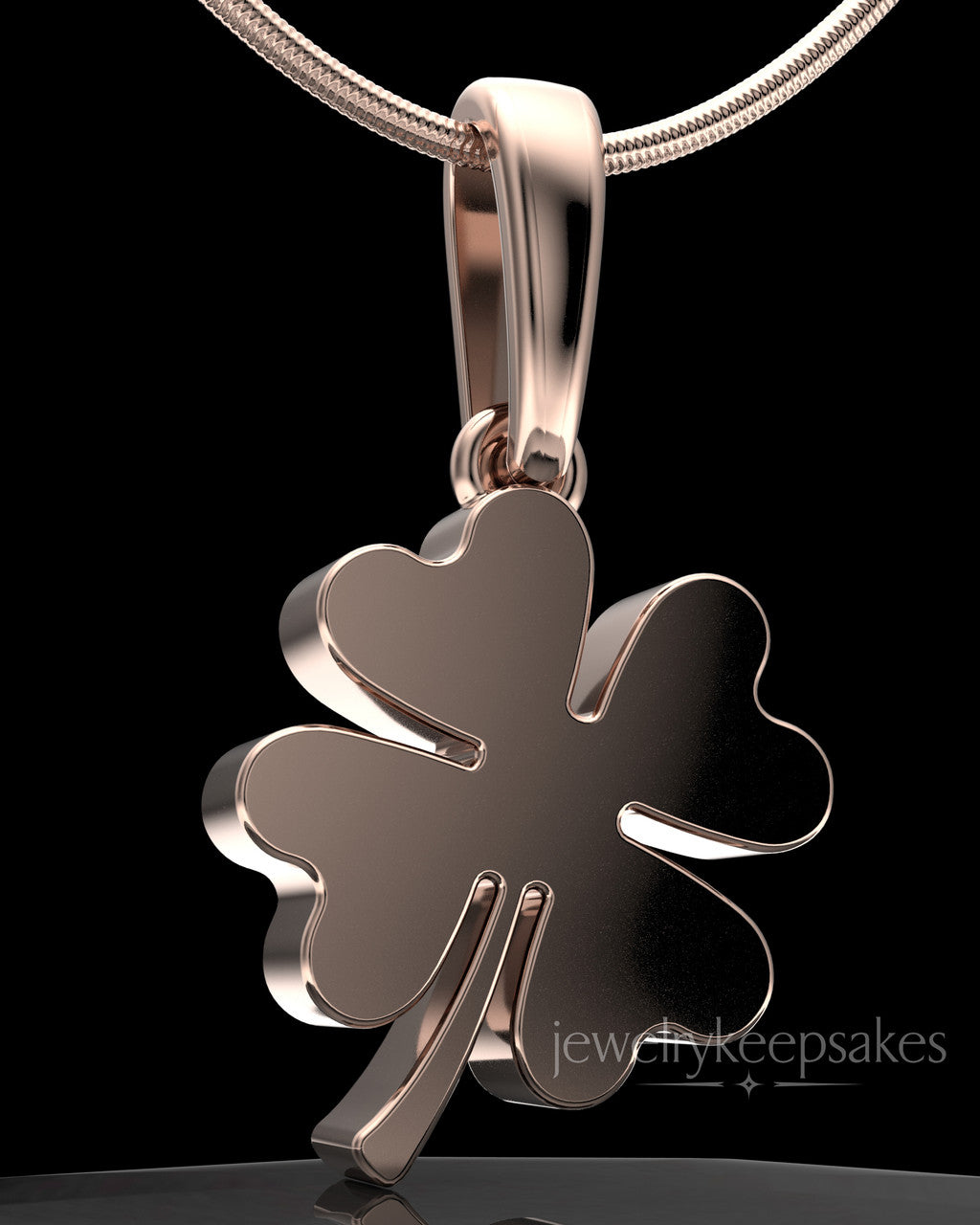 Rose Gold Plated My Lucky Clover Permanently Sealed Waterproof Keepsake Jewelry