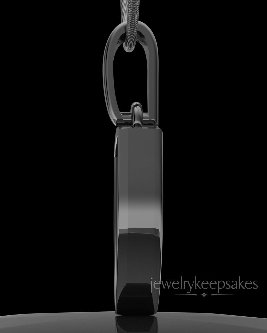 Black Plated Remember Me Amulet Permanently Sealed Waterproof Keepsake Jewelry