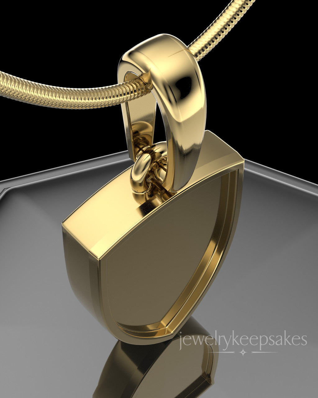 Gold Plated Remember Me Amulet Permanently Sealed Waterproof Keepsake Jewelry