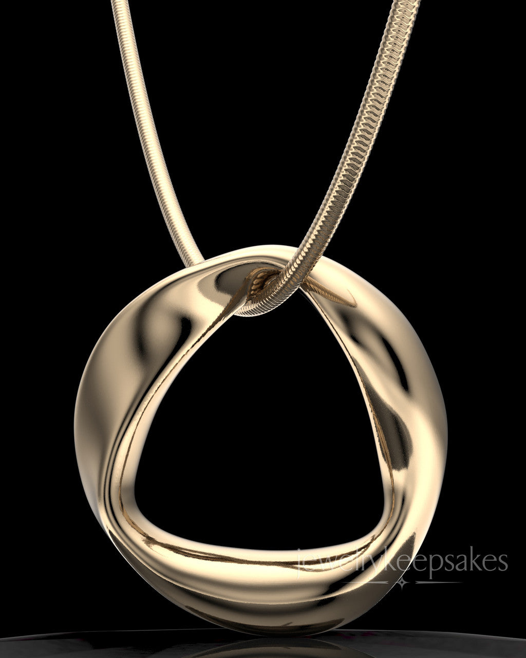 Solid 14k Gold Gentle Twist Permanently Sealed Waterproof Keepsake Jewelry