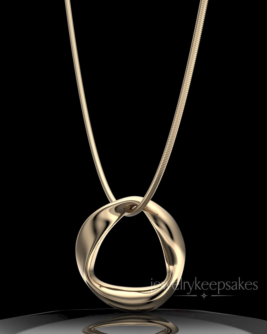 Solid 14k Gold Gentle Twist Permanently Sealed Waterproof Keepsake Jewelry