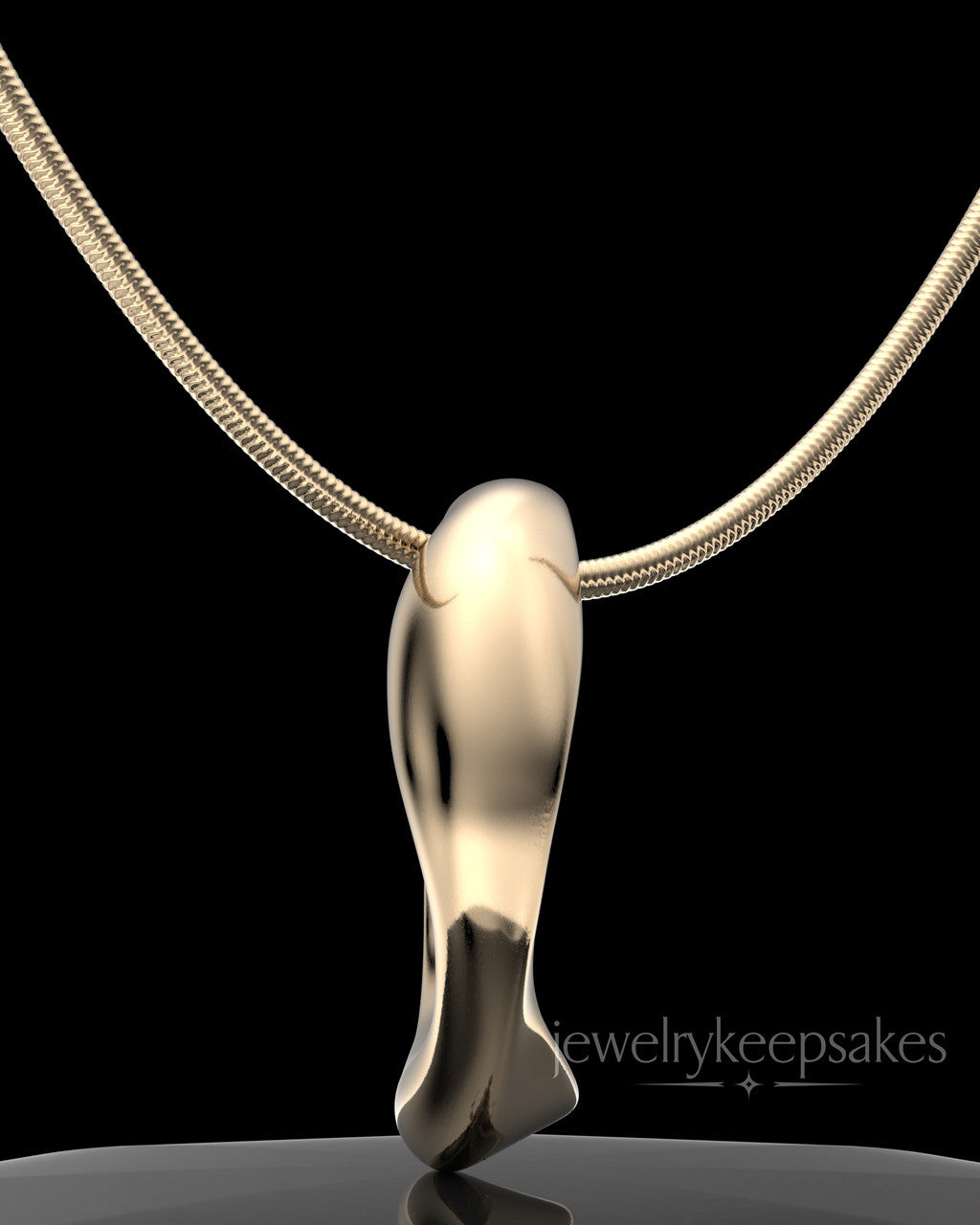 Solid 14k Gold Gentle Twist Permanently Sealed Waterproof Keepsake Jewelry