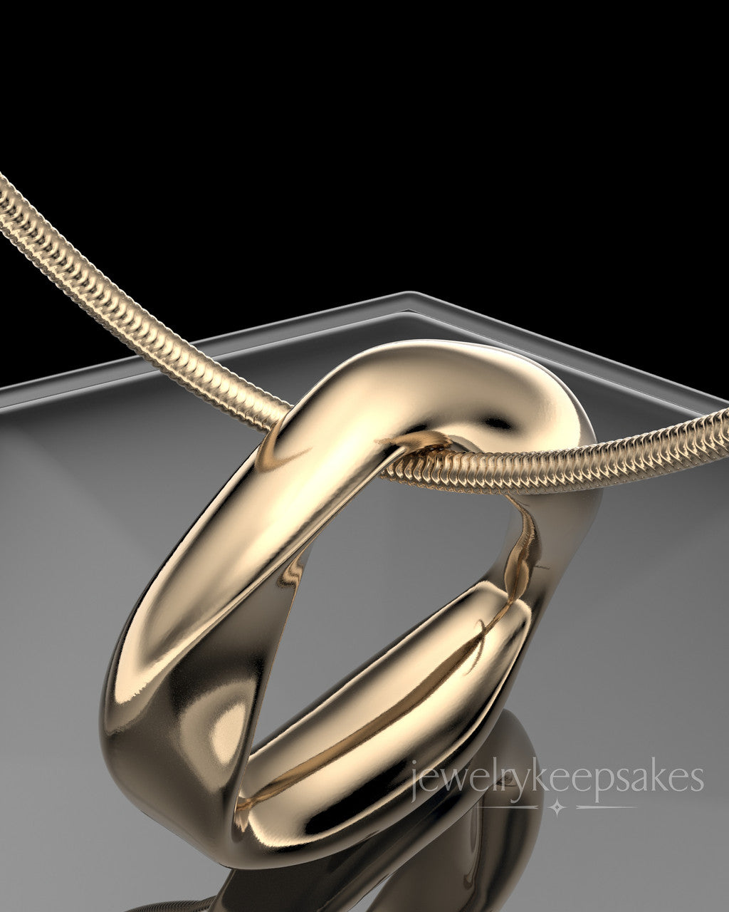 Solid 14k Gold Gentle Twist Permanently Sealed Waterproof Keepsake Jewelry