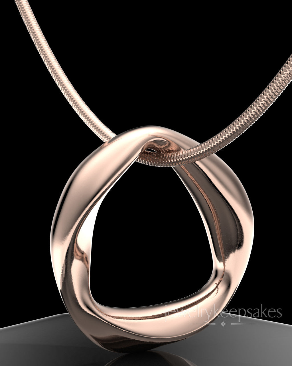 Rose Gold Plated Gentle Twist Permanently Sealed Waterproof Keepsake Jewelry
