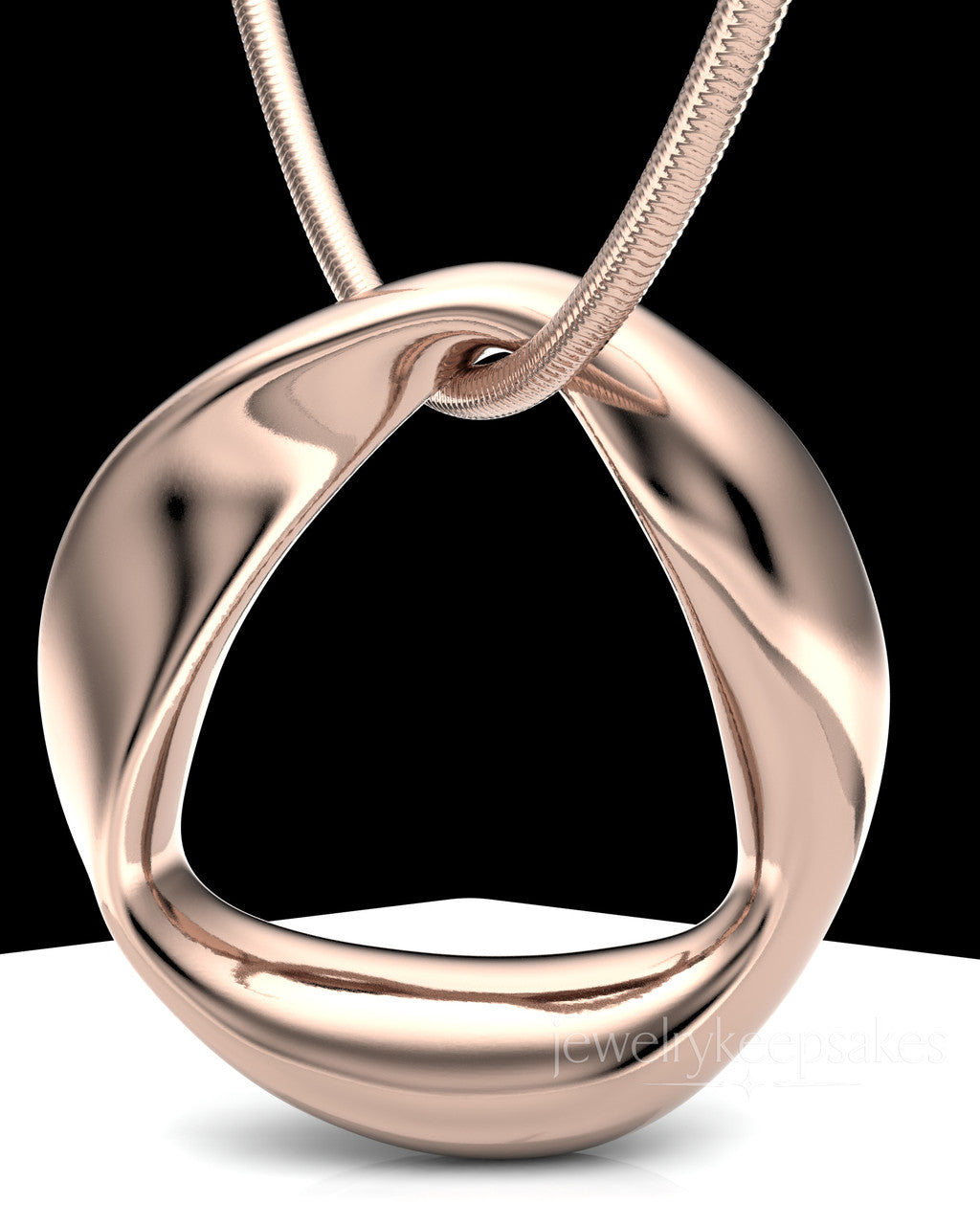 Rose Gold Plated Gentle Twist Permanently Sealed Waterproof Keepsake Jewelry