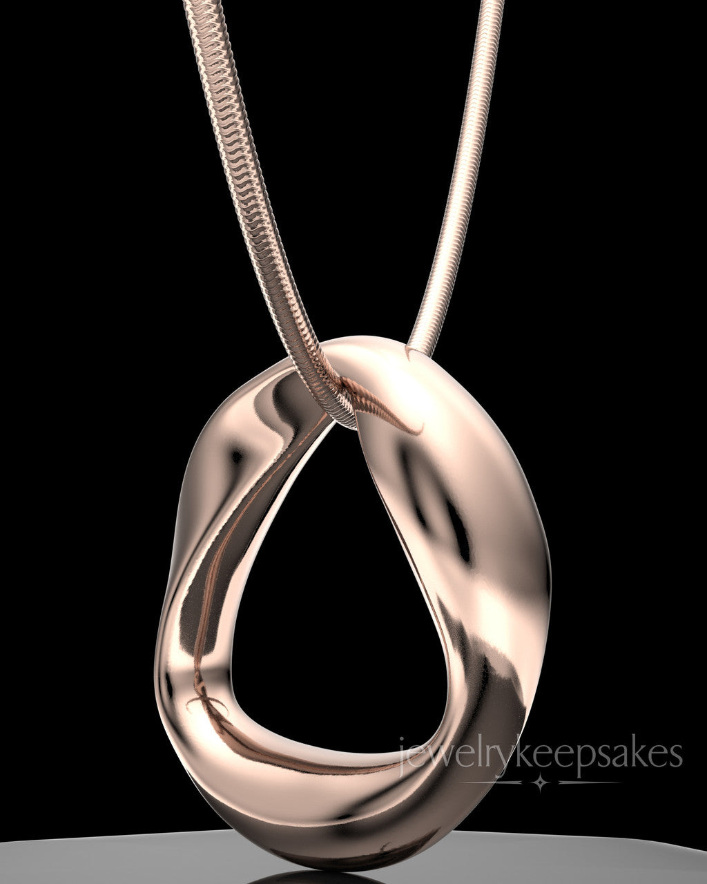 Rose Gold Plated Gentle Twist Permanently Sealed Waterproof Keepsake Jewelry