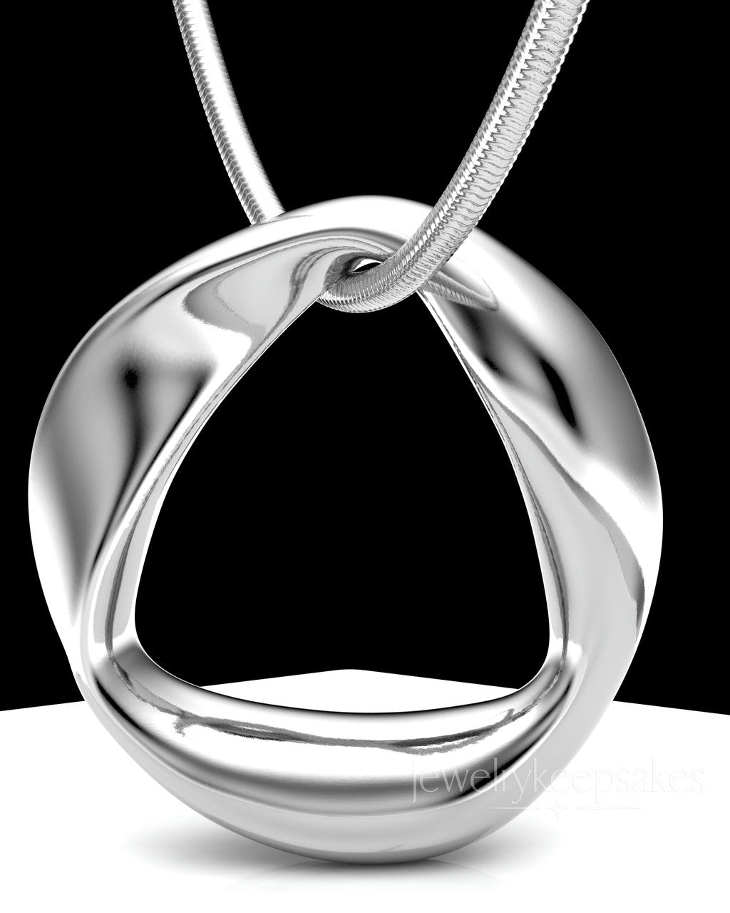 Sterling Silver Gentle Twist Permanently Sealed Waterproof Keepsake Jewelry