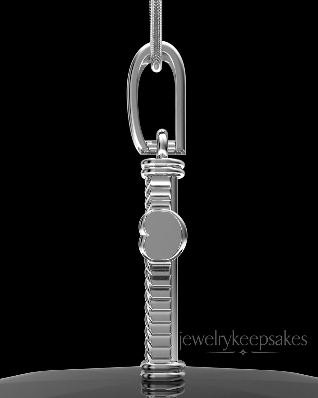 Sterling Silver Braided Cross Permanently Sealed Waterproof Keepsake Jewelry