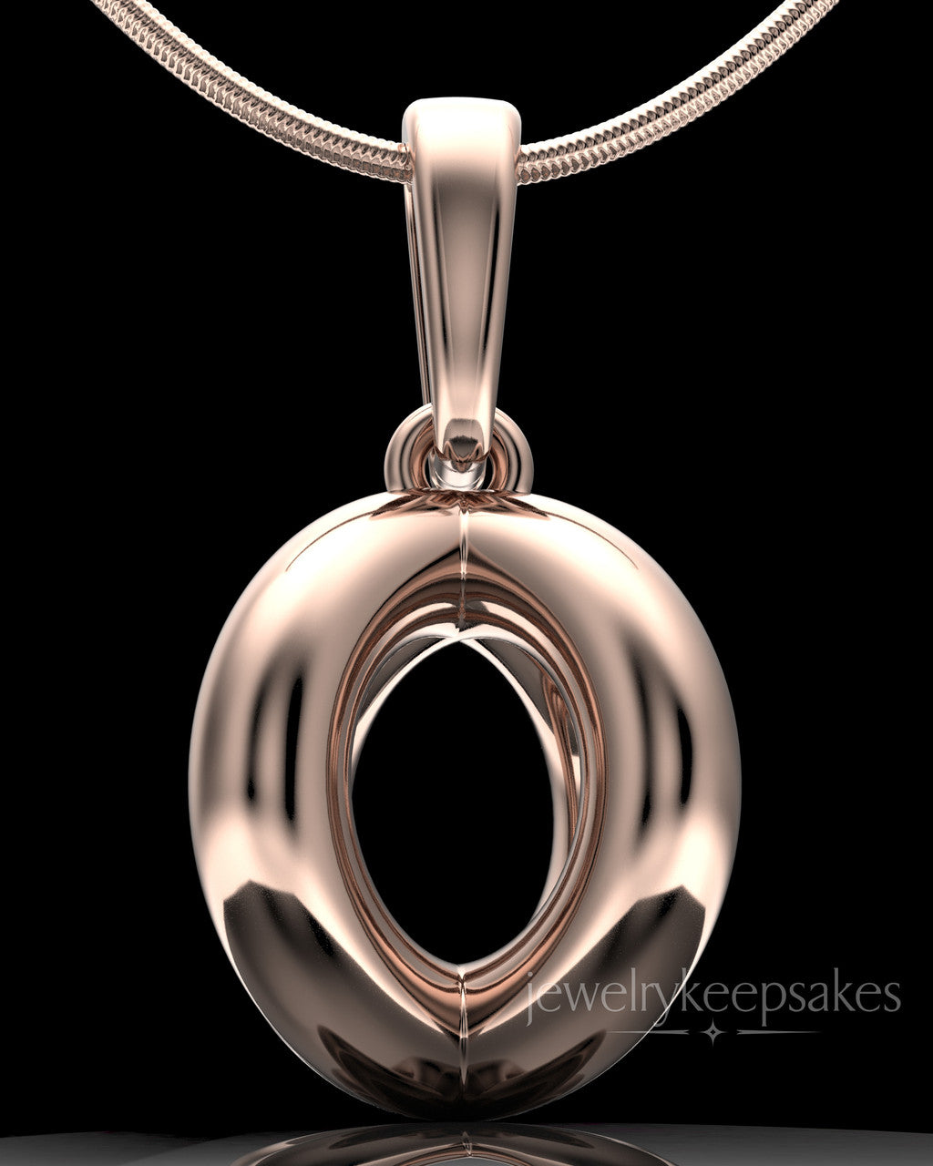 Rose Gold Plated Harmony Sphere Permanently Sealed Waterproof Keepsake Jewelry