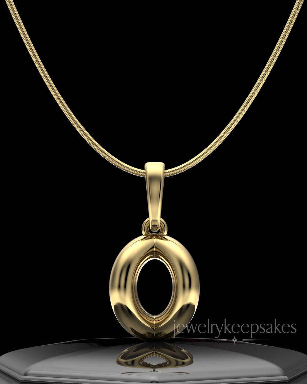 Gold Plated Harmony Sphere Permanently Sealed Waterproof Keepsake Jewelry