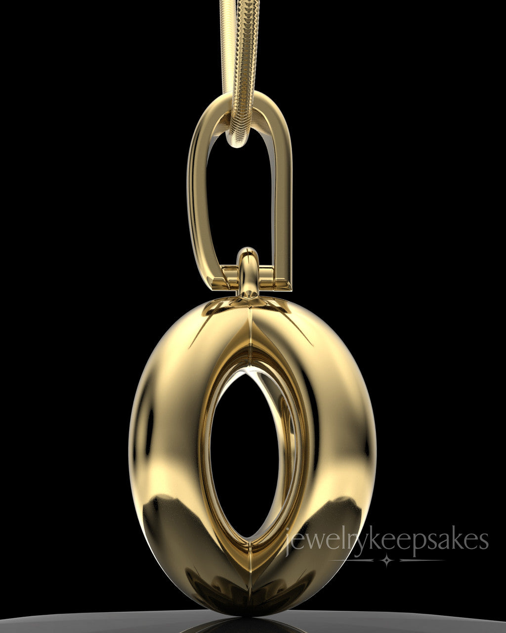 Gold Plated Harmony Sphere Permanently Sealed Waterproof Keepsake Jewelry