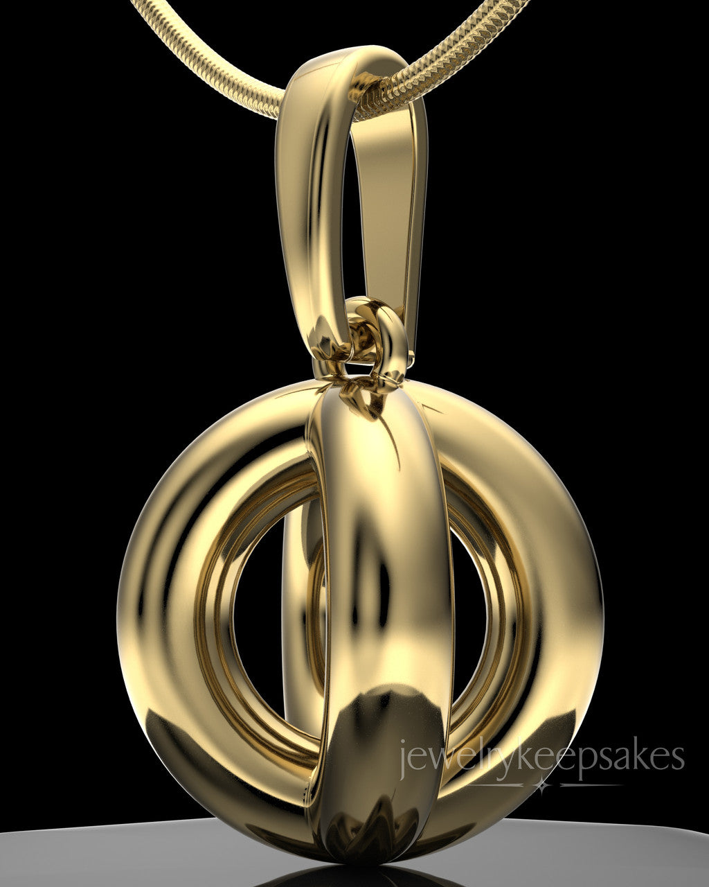 Gold Plated Harmony Sphere Permanently Sealed Waterproof Keepsake Jewelry
