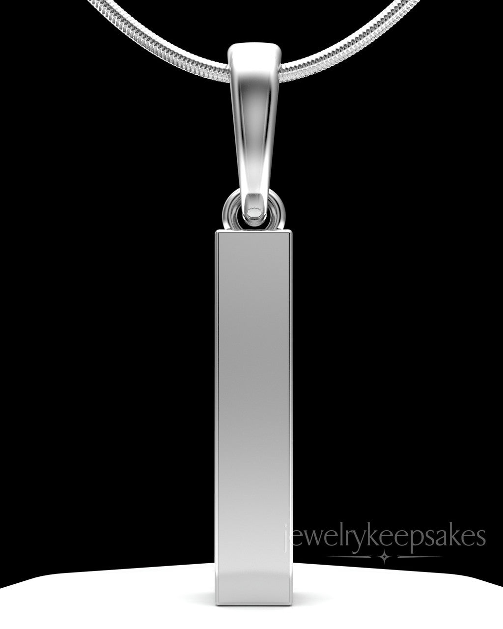 Sterling Silver Steadfast Long Cylinder Permanently Sealed Waterproof Keepsake Jewelry