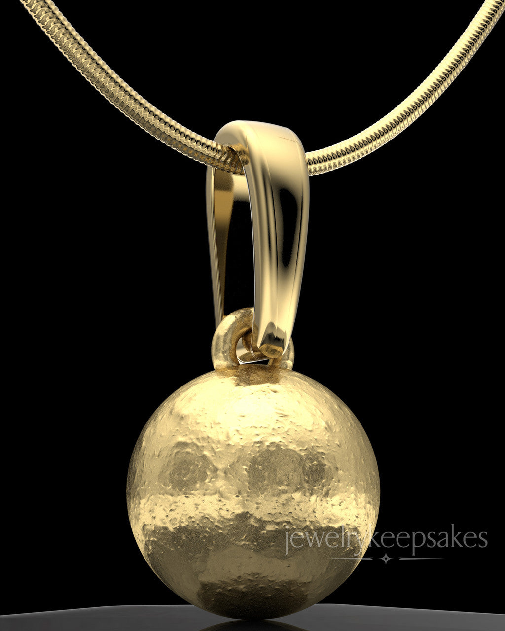 Gold Plated Spherical Permanently Sealed Waterproof Keepsake Jewelry