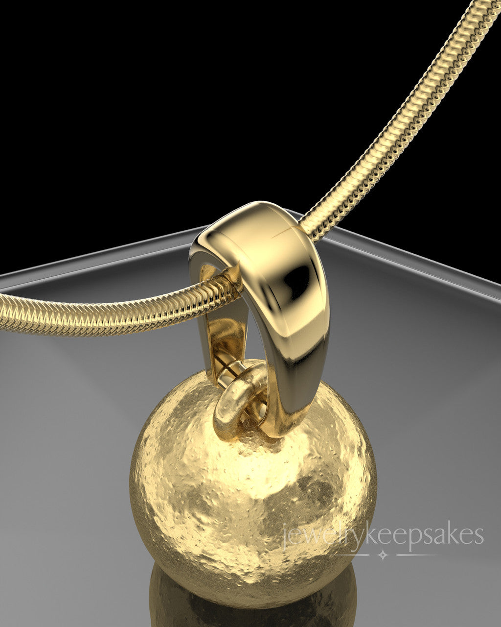 Gold Plated Spherical Permanently Sealed Waterproof Keepsake Jewelry