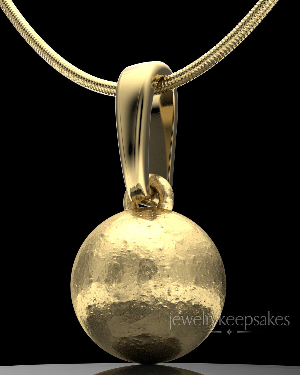 Gold Plated Spherical Permanently Sealed Waterproof Keepsake Jewelry
