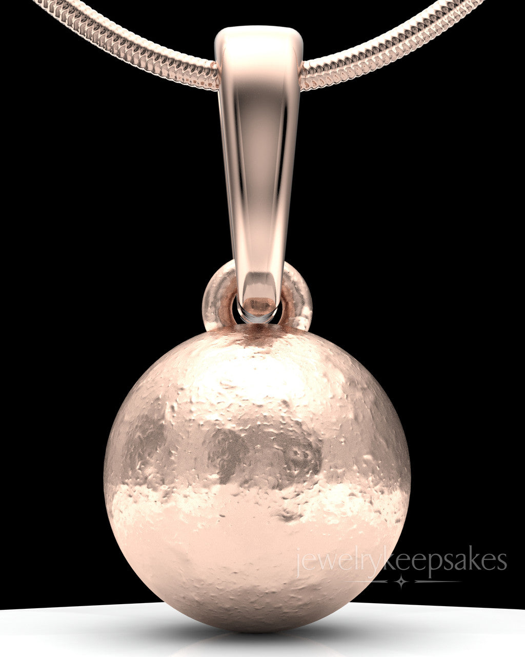 Rose Gold Plated Spherical Permanently Sealed Waterproof Keepsake Jewelry