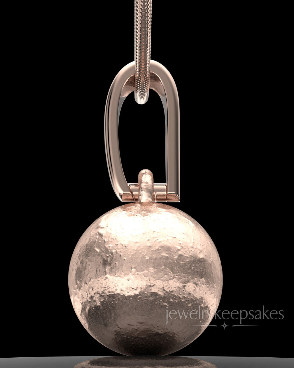Rose Gold Plated Spherical Permanently Sealed Waterproof Keepsake Jewelry