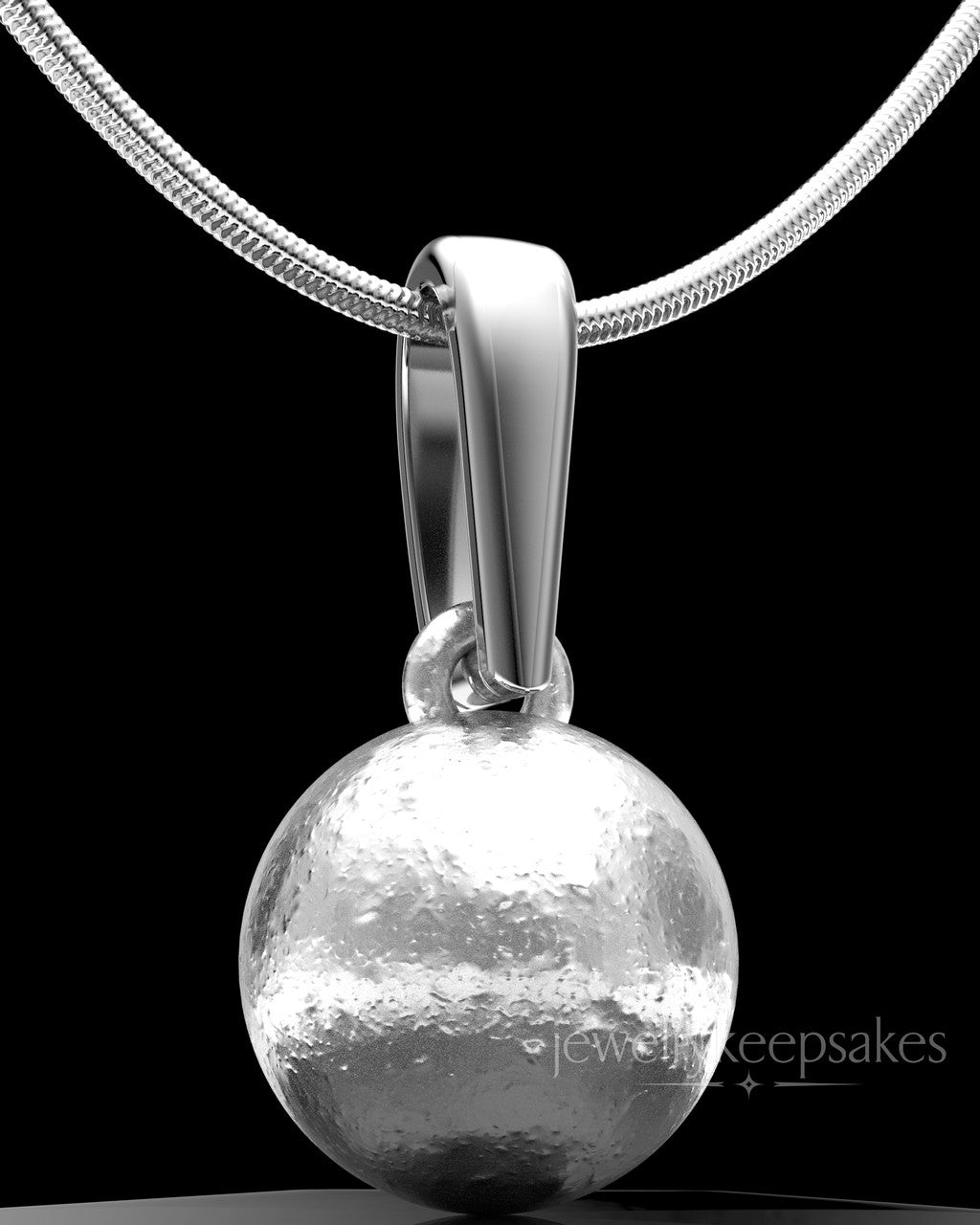 Sterling Silver Spherical Permanently Sealed Waterproof Keepsake Jewelry