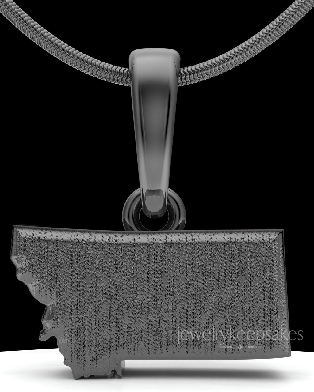 Black Plated Permanently Sealed State Waterproof Keepsake Jewelry