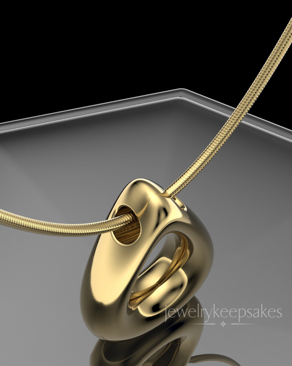 Gold Plated Permanently Sealed Teardrop Waterproof Keepsake Jewelry