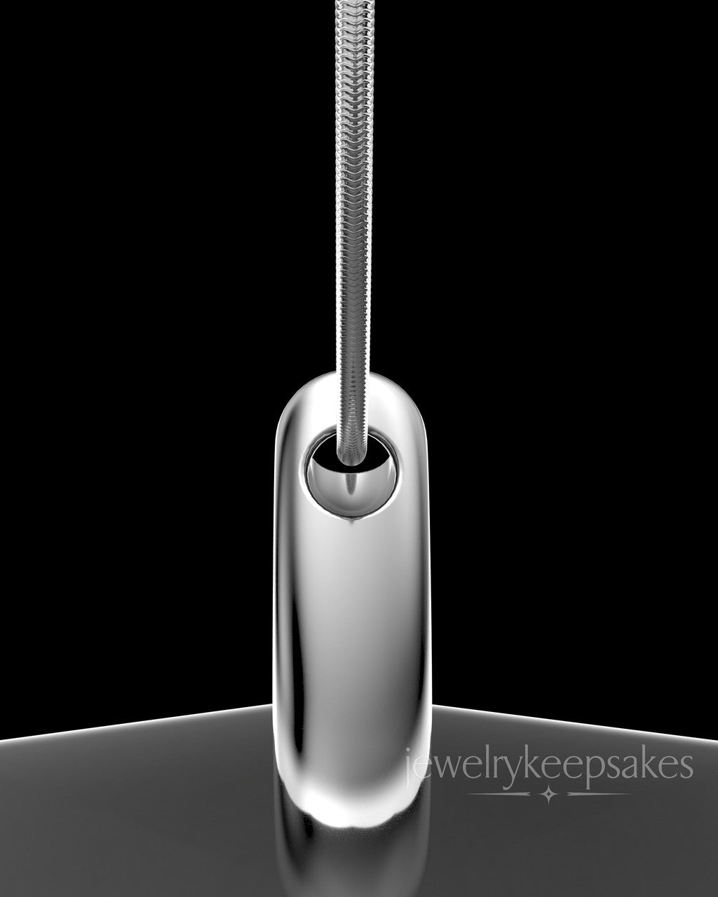 Solid 14k White Gold Permanently Sealed Teardrop Waterproof Keepsake Jewelry