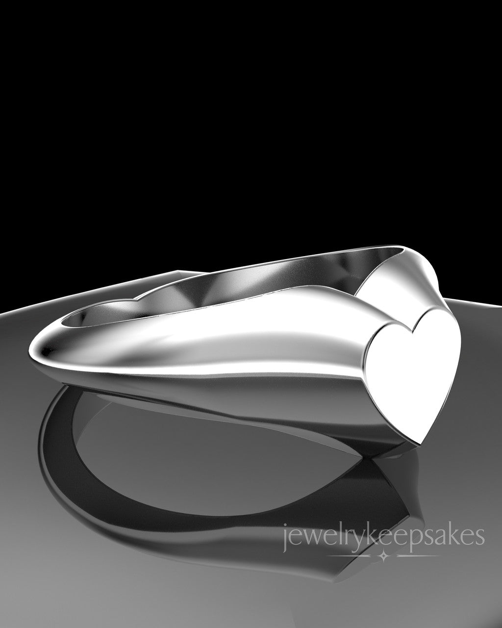 Sterling Silver Signet Permanently Sealed Waterproof Cremation Ring