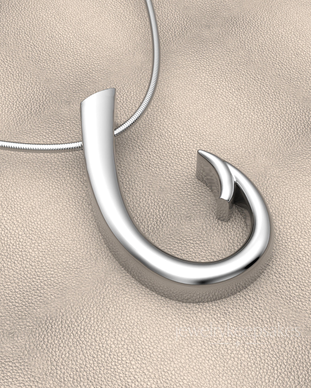 Sterling Silver Hook Permanently Sealed Waterproof Cremation Pendant