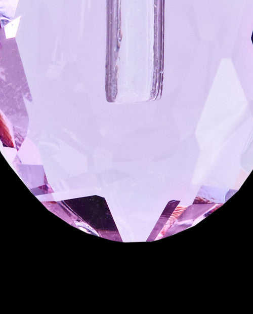Violet Glass Etched Sphere Jewelry Urn