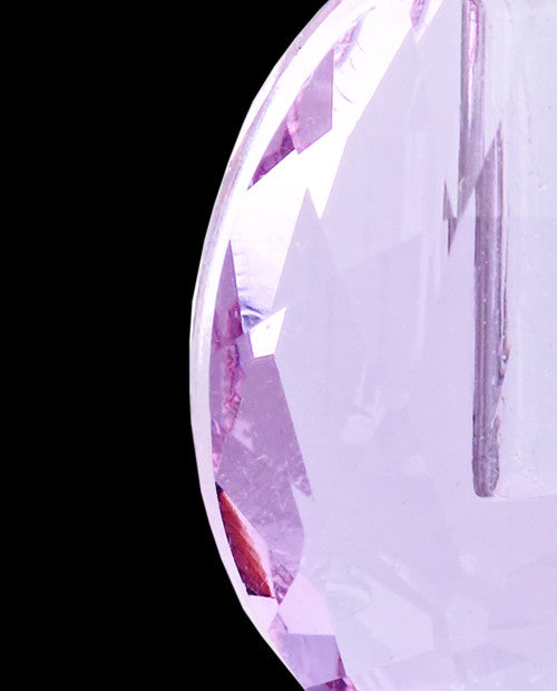 Violet Glass Etched Sphere Jewelry Urn