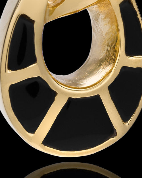 14K Gold and Onxy Infinity Cremation Necklace