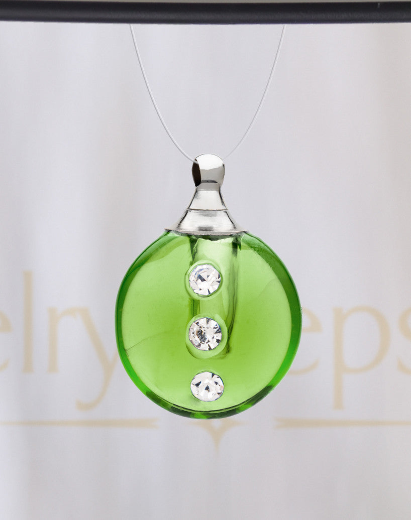 Green Security Glass Reflection Pendant