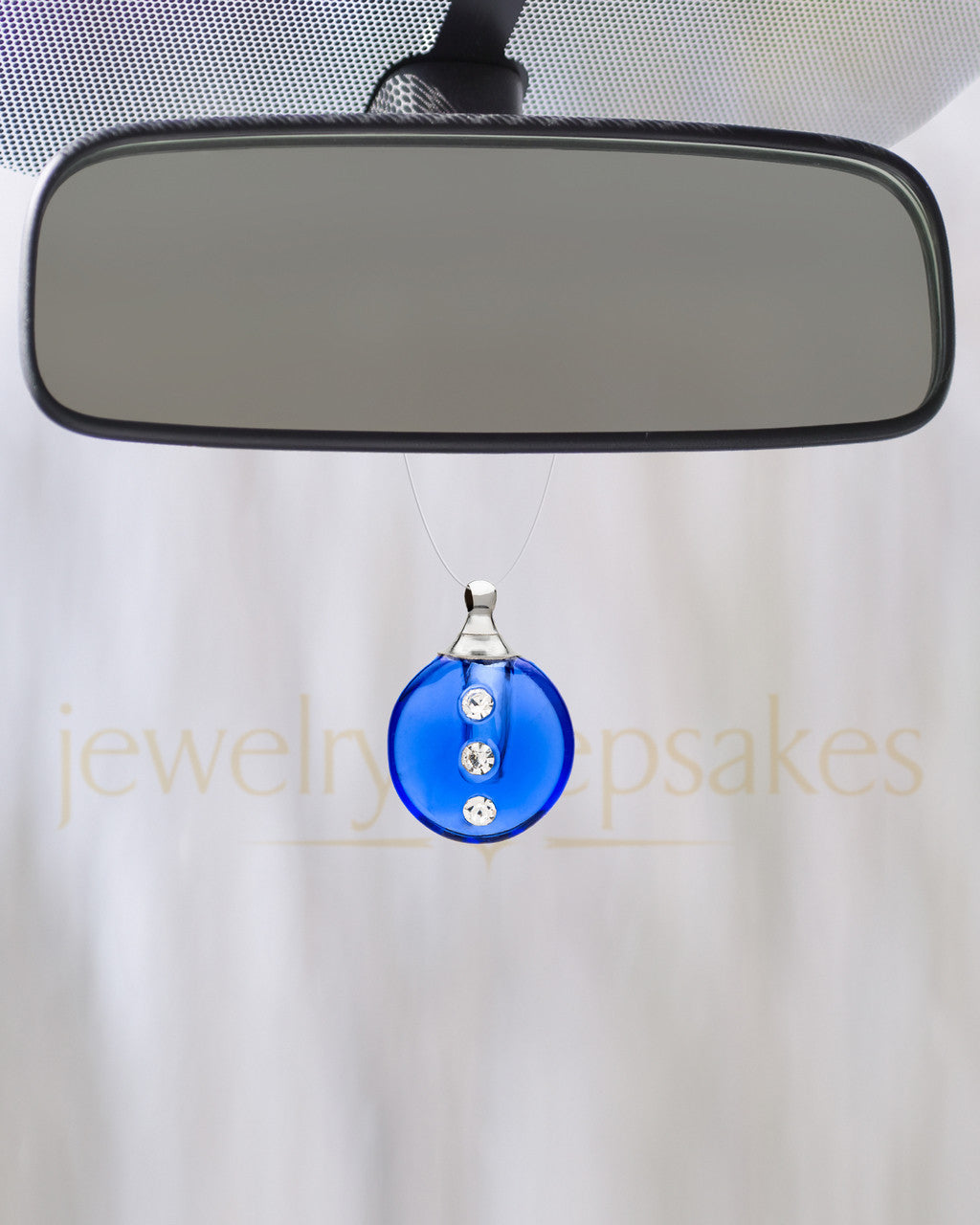 Royal Blue Security Glass Reflection Pendant
