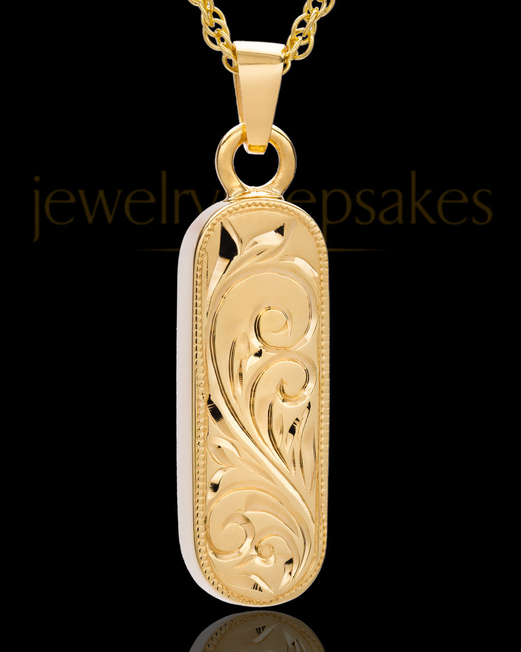 Locket Jewelry 14K Gold Plated Majesty Cylinder Keepsake