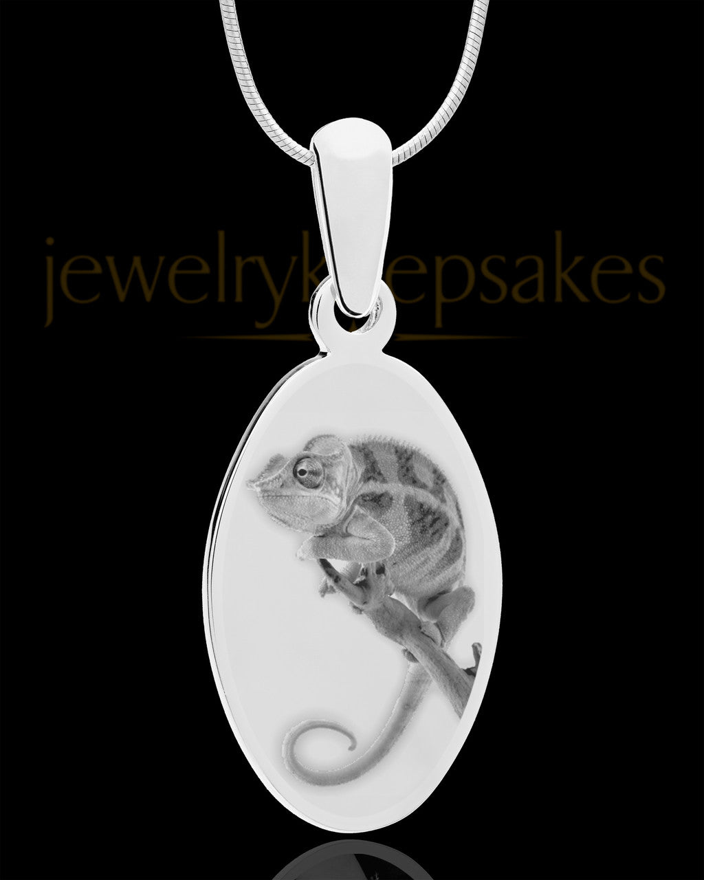 Photo Engraved Oval Pet Pendant Stainless Steel