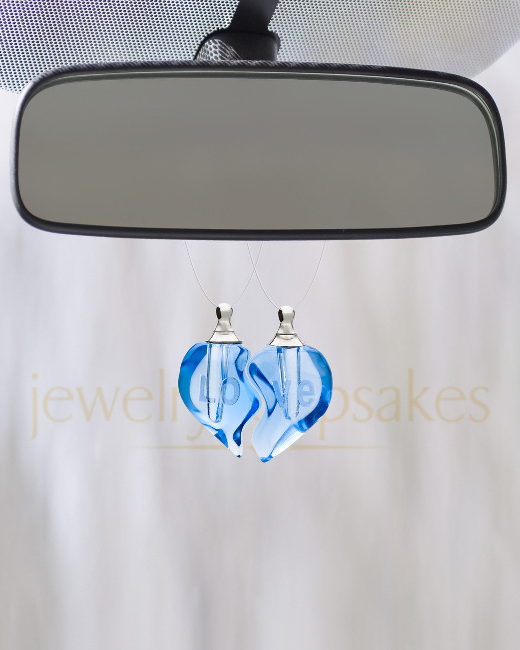 Tranquil Moments Double Hearts Glass Reflection Pendant
