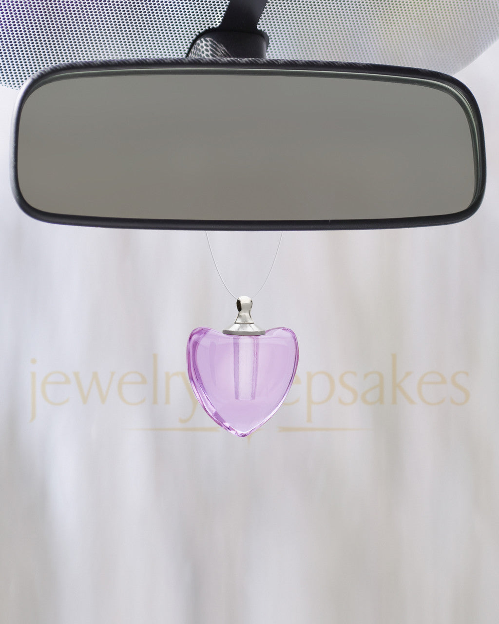 Violet Pristine Heart Glass Reflection Pendant
