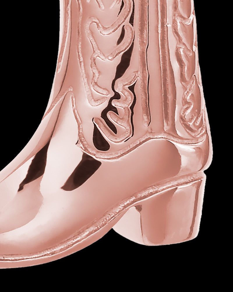 Boot 14K Rose Gold Memorial Keepsake