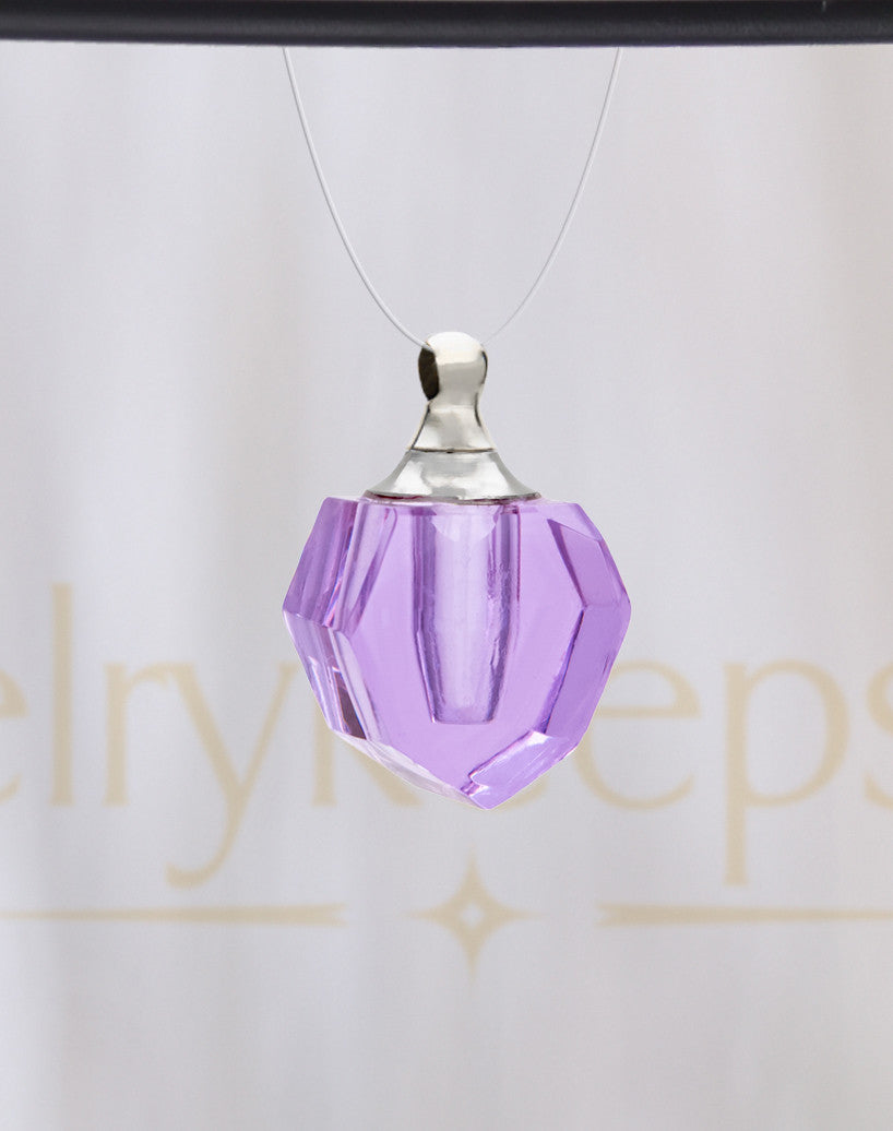 Violet Sheer Teardrop Glass Reflection Pendant