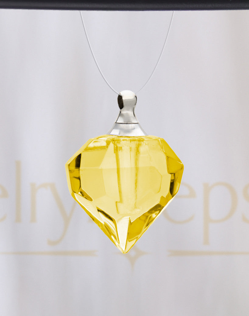 Golden Teardrop Glass Reflection Pendant