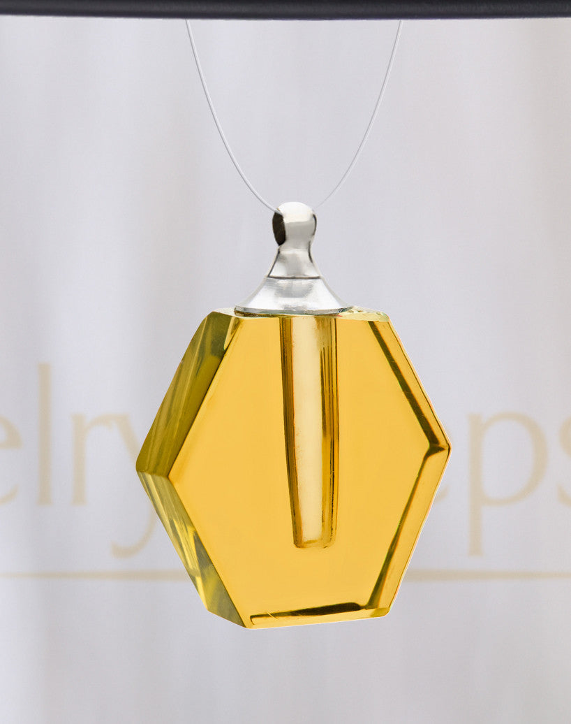 Yellow Honesty Glass Reflection Pendant