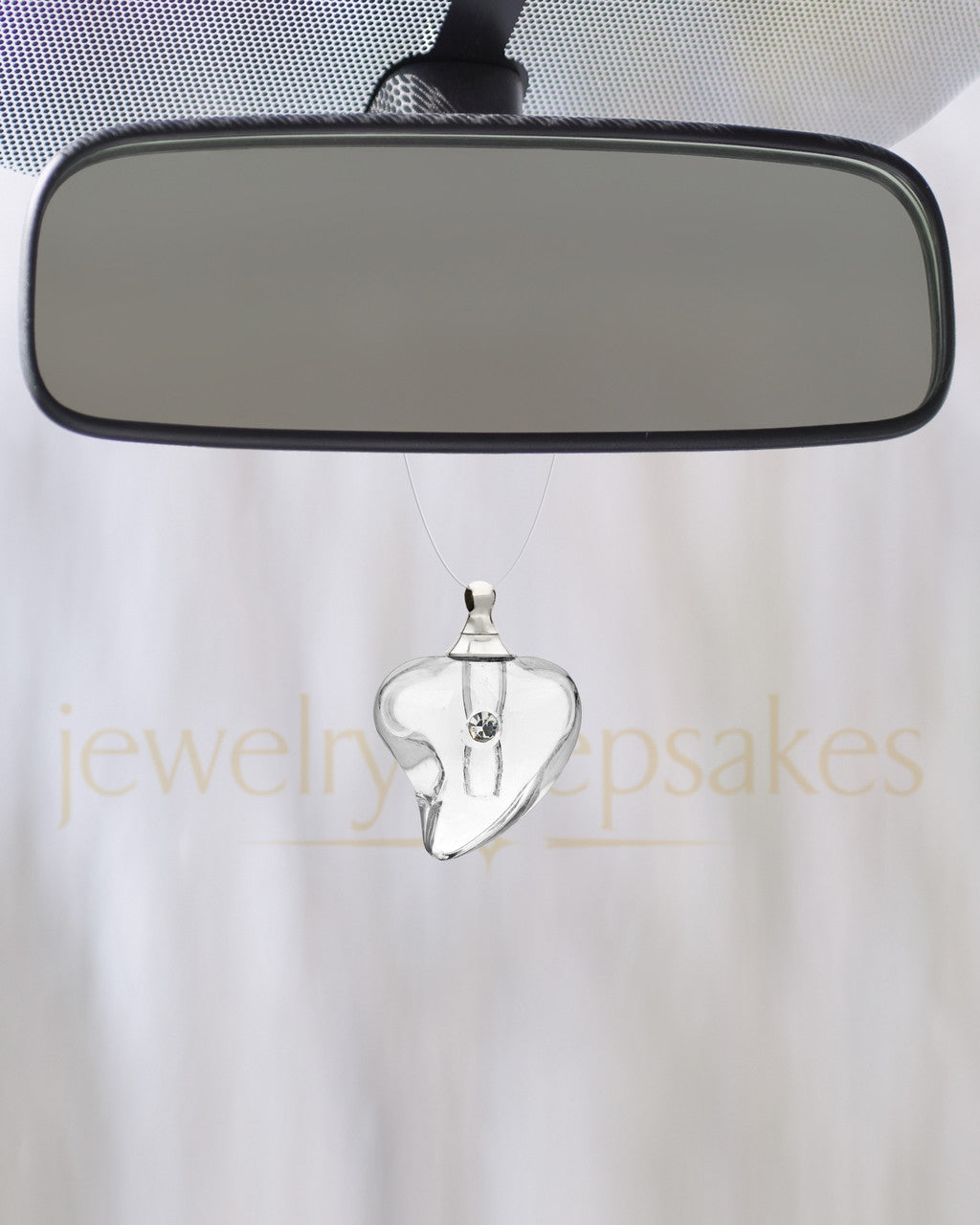 Clear Shapely Heart Glass Reflection Pendant