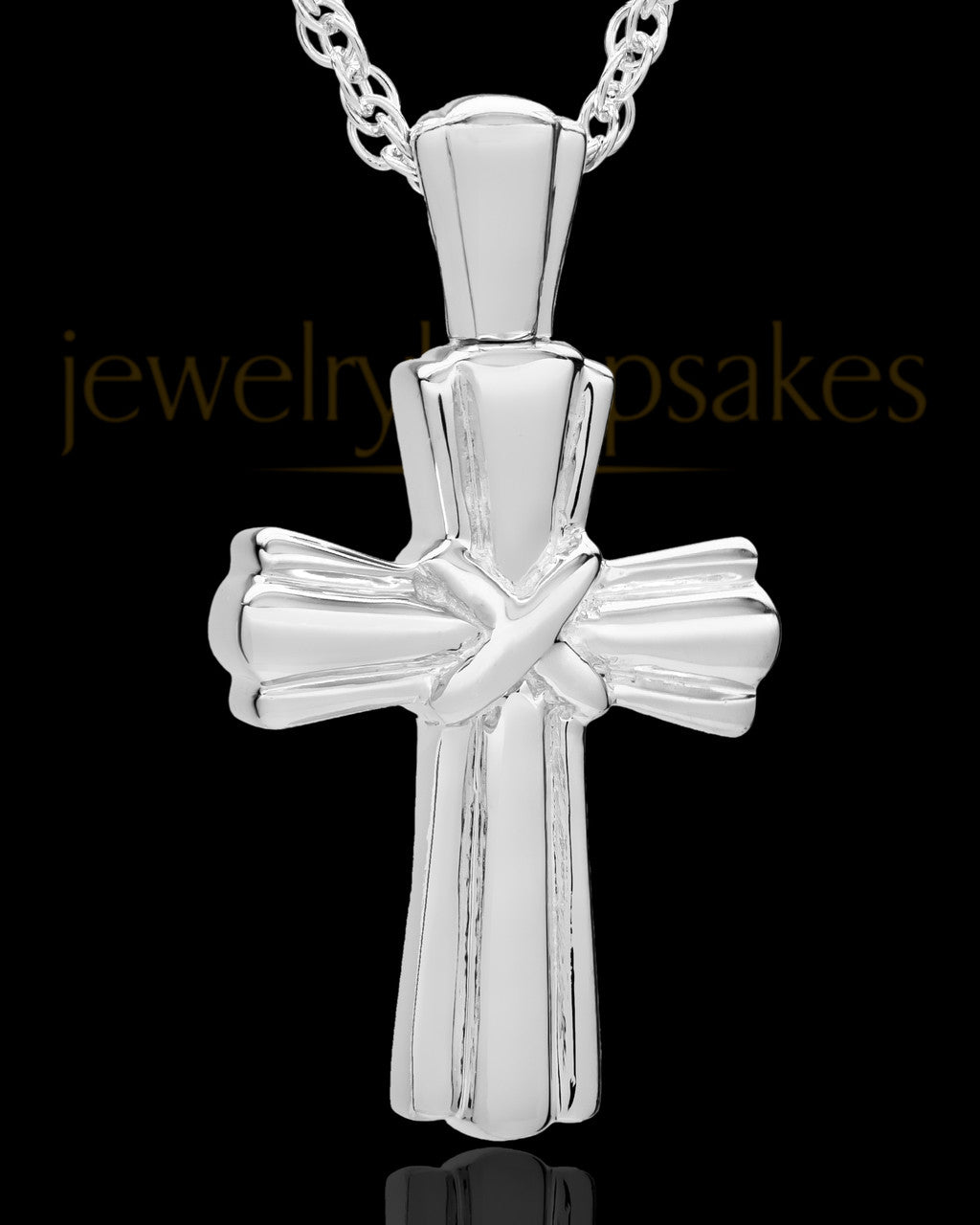 Cremation Ash Jewelry Antique Sterling Silver Plated Wrapped Cross